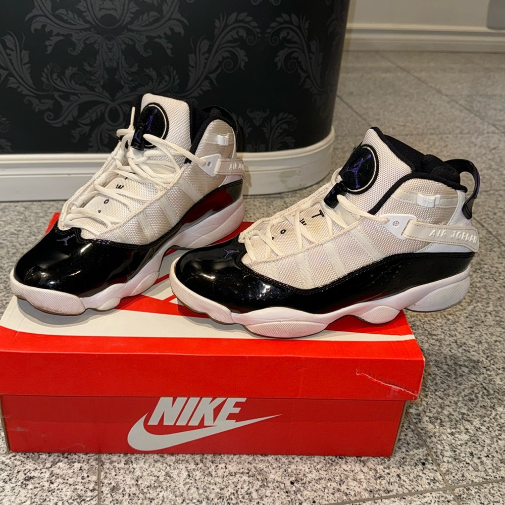 Used Nike Air Jordan 6 Rings White Black Dark Concord
